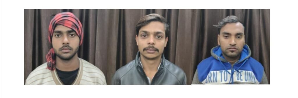 Those arrested have been identified as Surya Prakash, Shivam and Luv Kush.