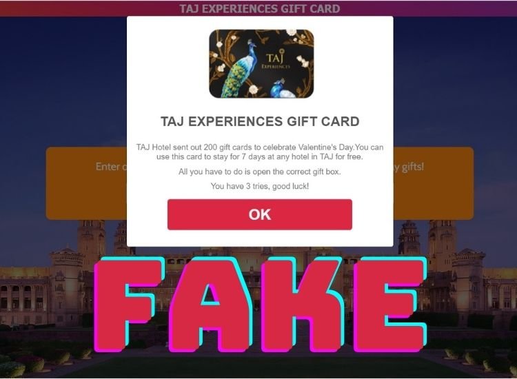 Beware! This too good to be true Taj stay on Valentine’s Day could be a phishing attack