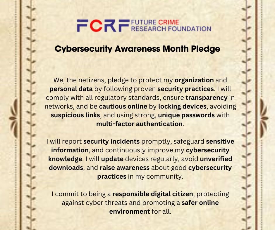 Cybersecurity Awareness Month Pledge