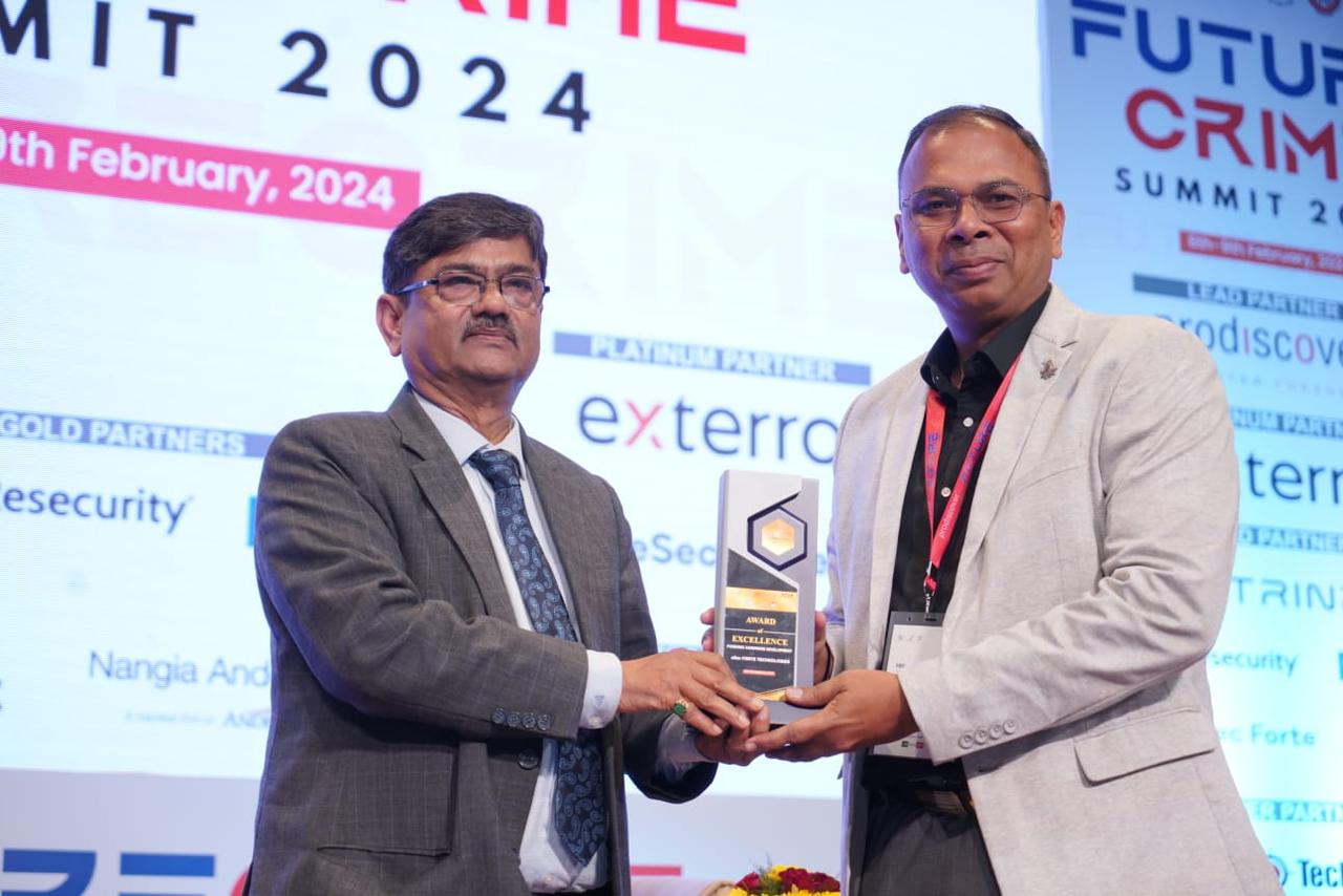 FutureCrime Summit 2024: eSec Forte Technologies Receives Prestigious Award for Indigenous Forensic Hardware Development