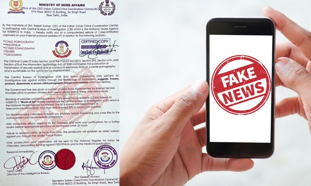 Government Warns of Sophisticated Cybercrime Scam Targeting Indian Citizens with Fake Official Letters