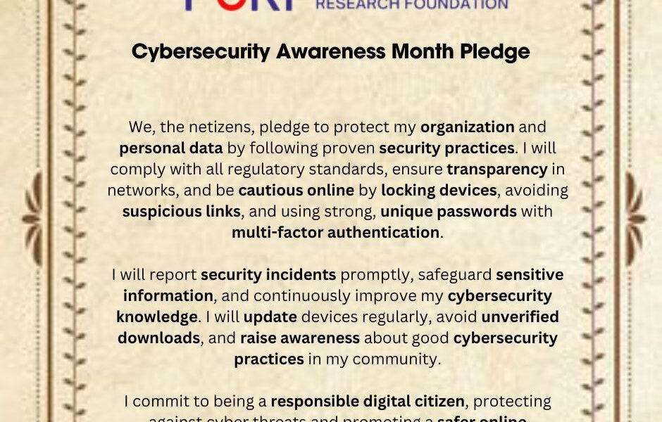 Cybersecurity Awareness Month Pledge