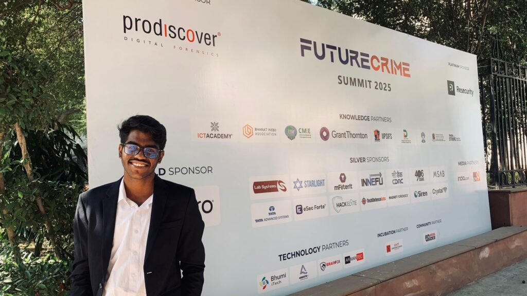 Pratik G K at FutureCrime Summit