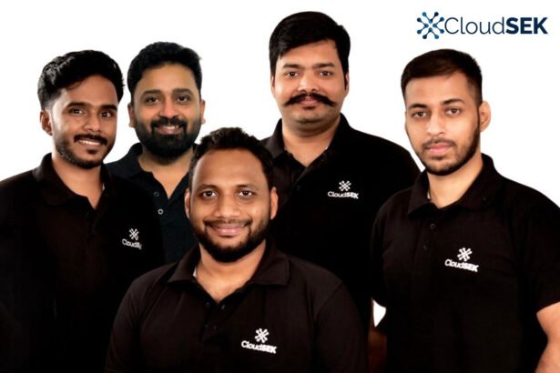 Team CloudSEK (L–R): Bofin Babu, Girish Menon, Rahul Sasi, Mayank Satnalika, and Syed Shahrukh Ahmad—championing the future of predictive cybersecurity from India to the world.
